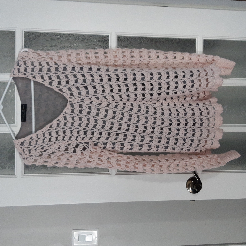 🇮🇹***Long pink and grey sweater, made in Italy